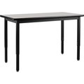 Global Industrial Height Adjustable Table, 72W x 24D x 22-1/4 to 37-1/4H, Gray Nebula 695750GY